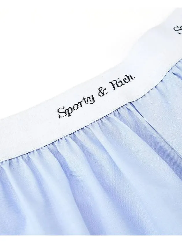 Logo Cotton Shorts Light Blue