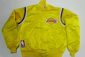 Los Angeles Lakers Vintage 80's Satin Starter Made in USA Quilt Lined NBA Jacket