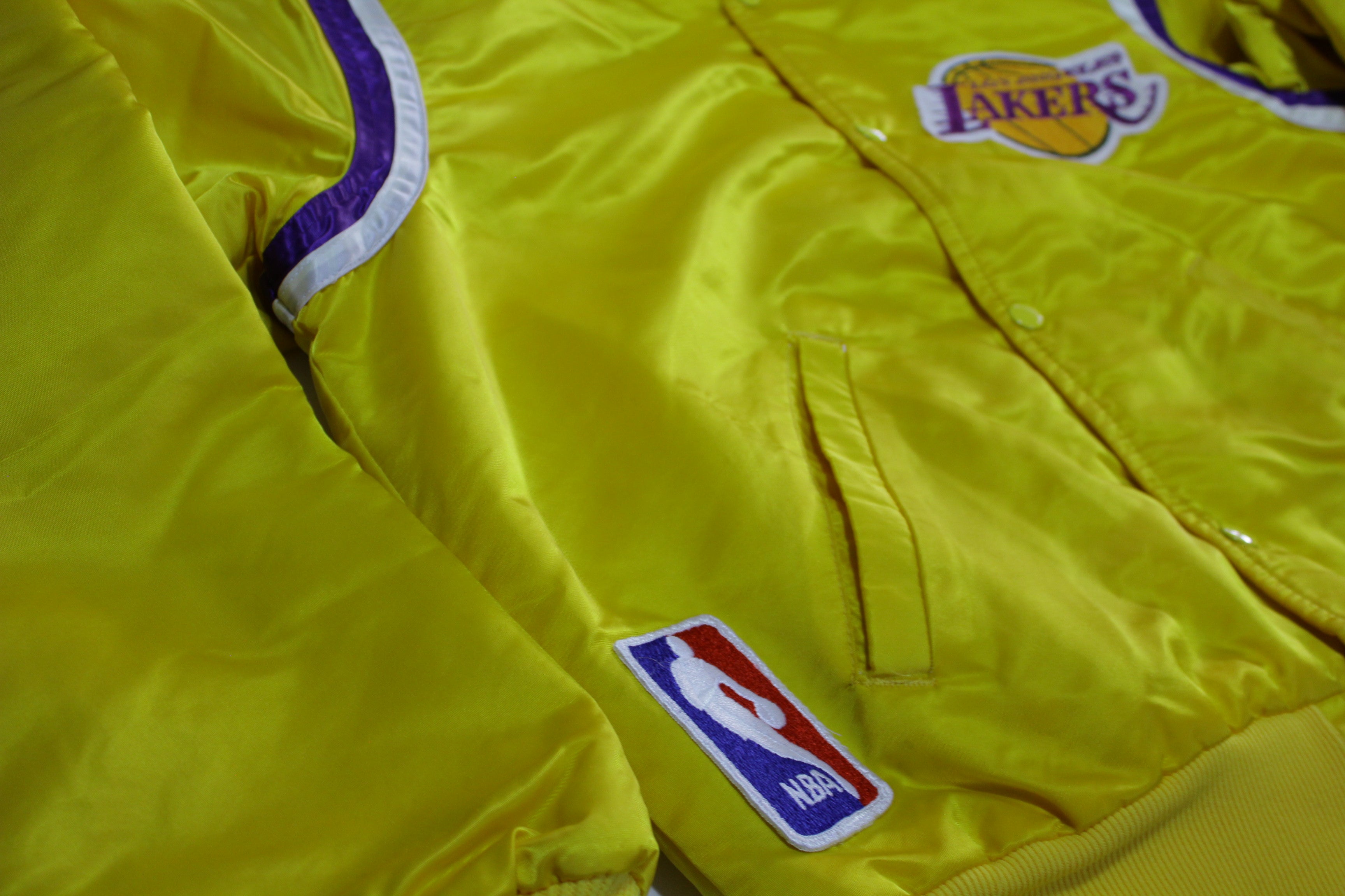 Los Angeles Lakers Vintage 80's Satin Starter Made in USA Quilt Lined NBA Jacket