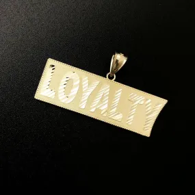 Loyalty DC Plate 10K Yellow Gold Pendant