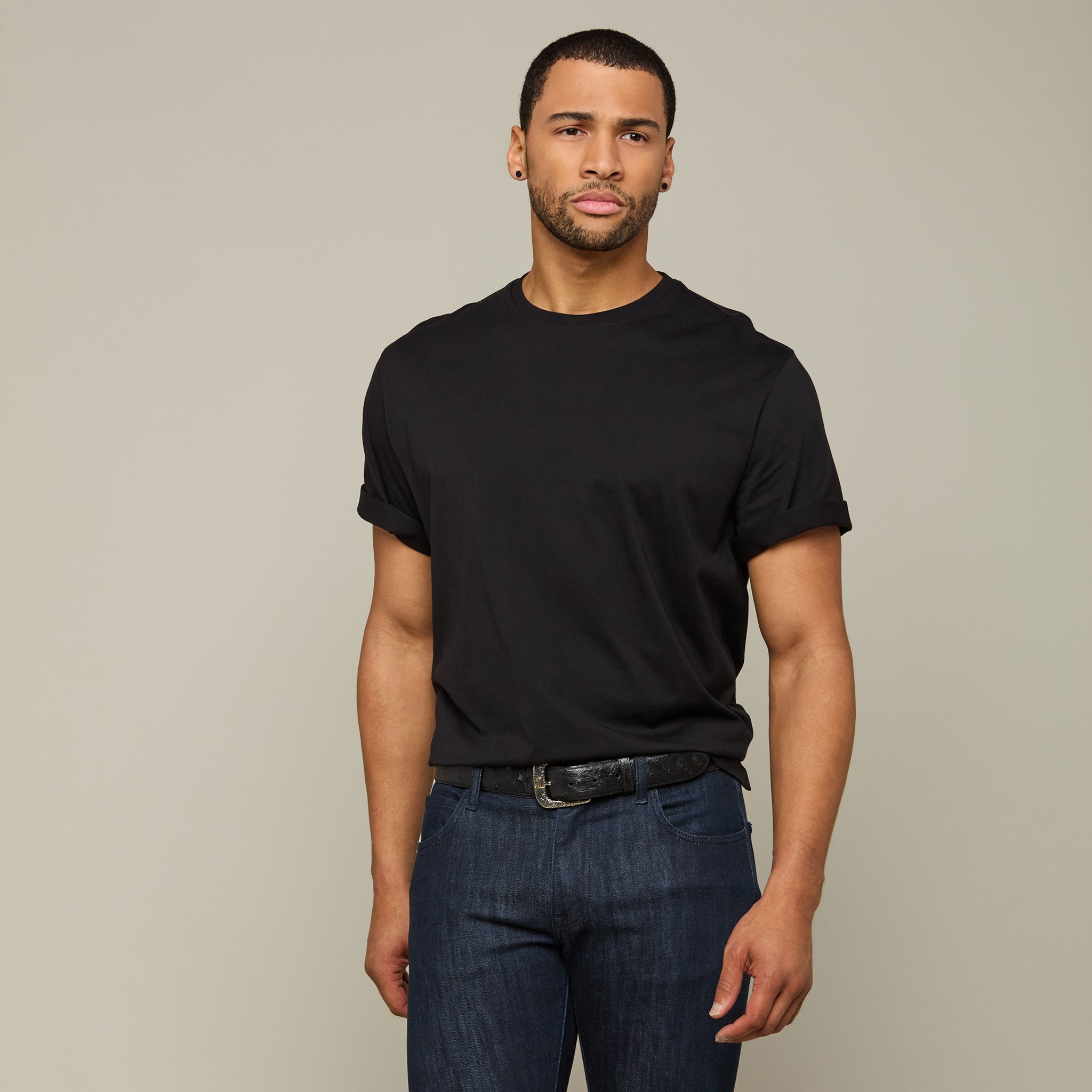 Lucchese Pima Cotton Tee :: Black