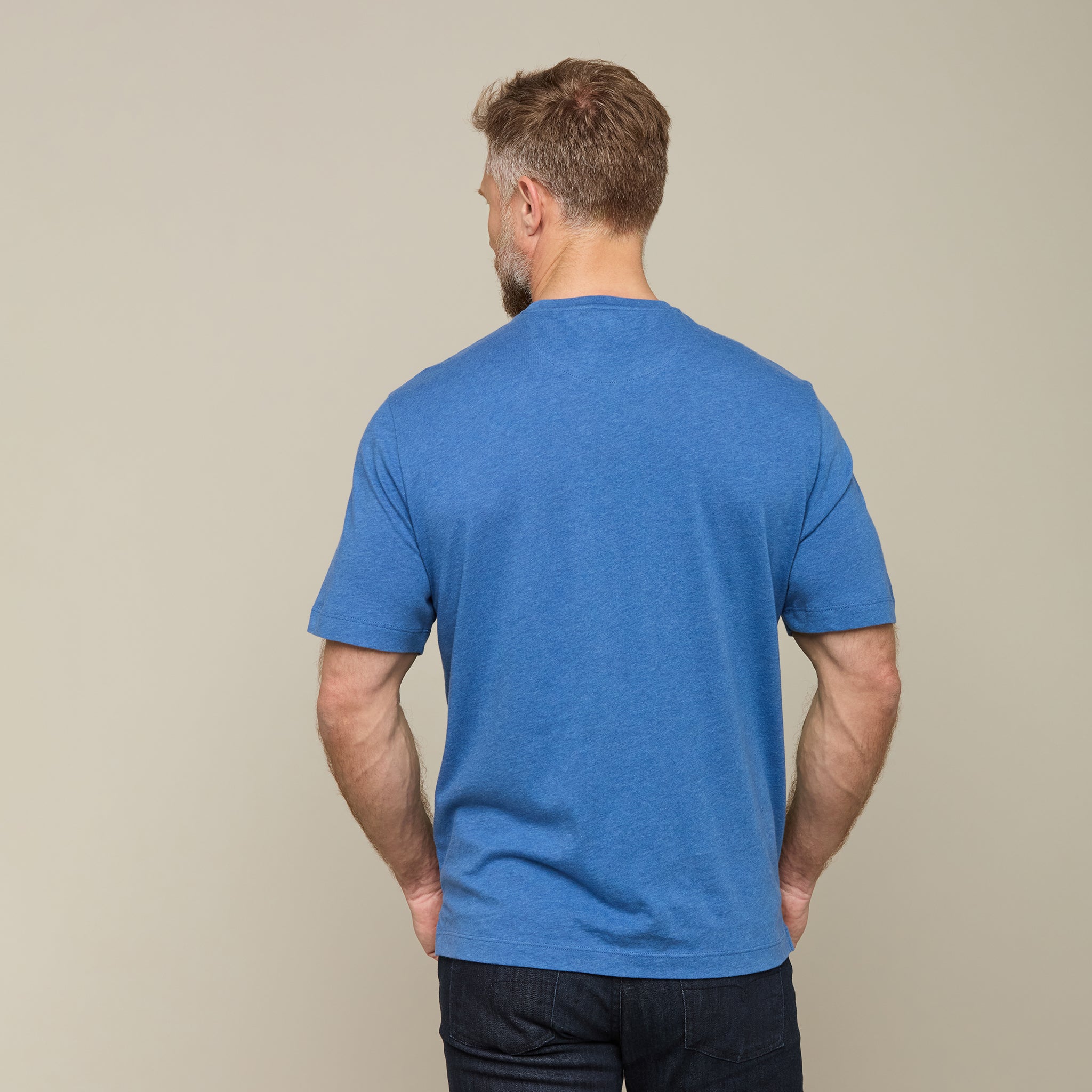 Lucchese Pima Cotton Tee :: Blue Melange