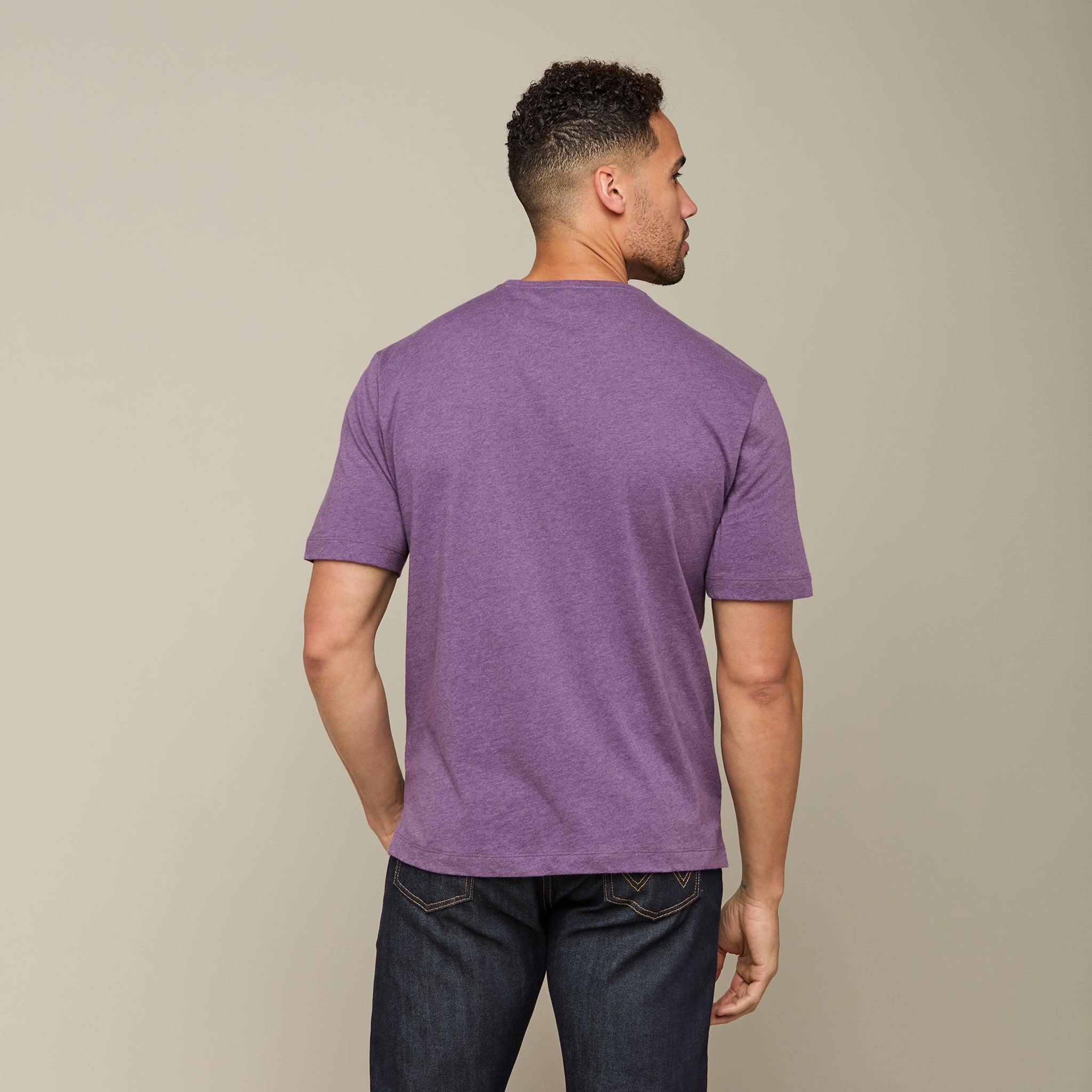 Lucchese Pima Cotton Tee :: Purple Melange