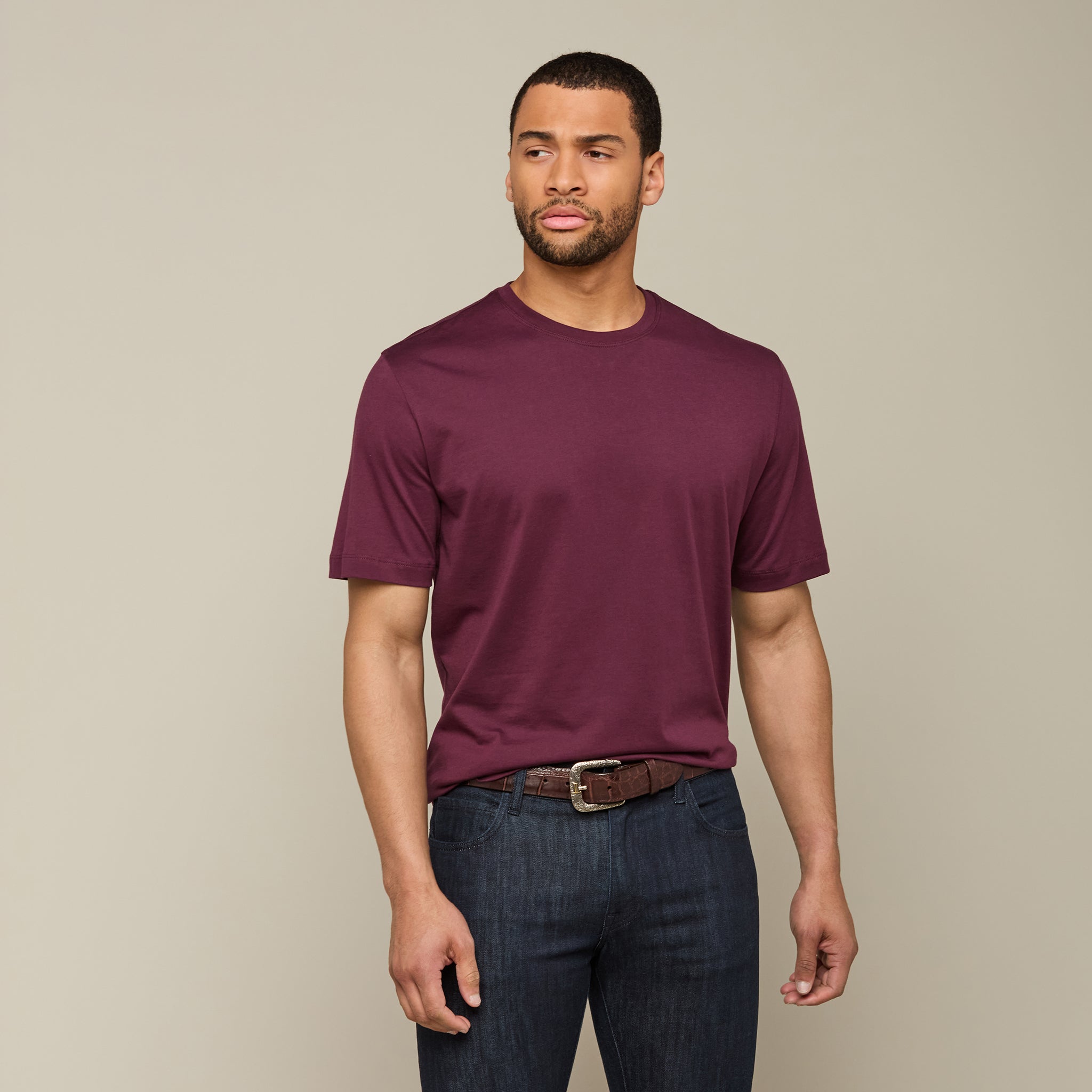 Lucchese Pima Cotton Tee :: Purple