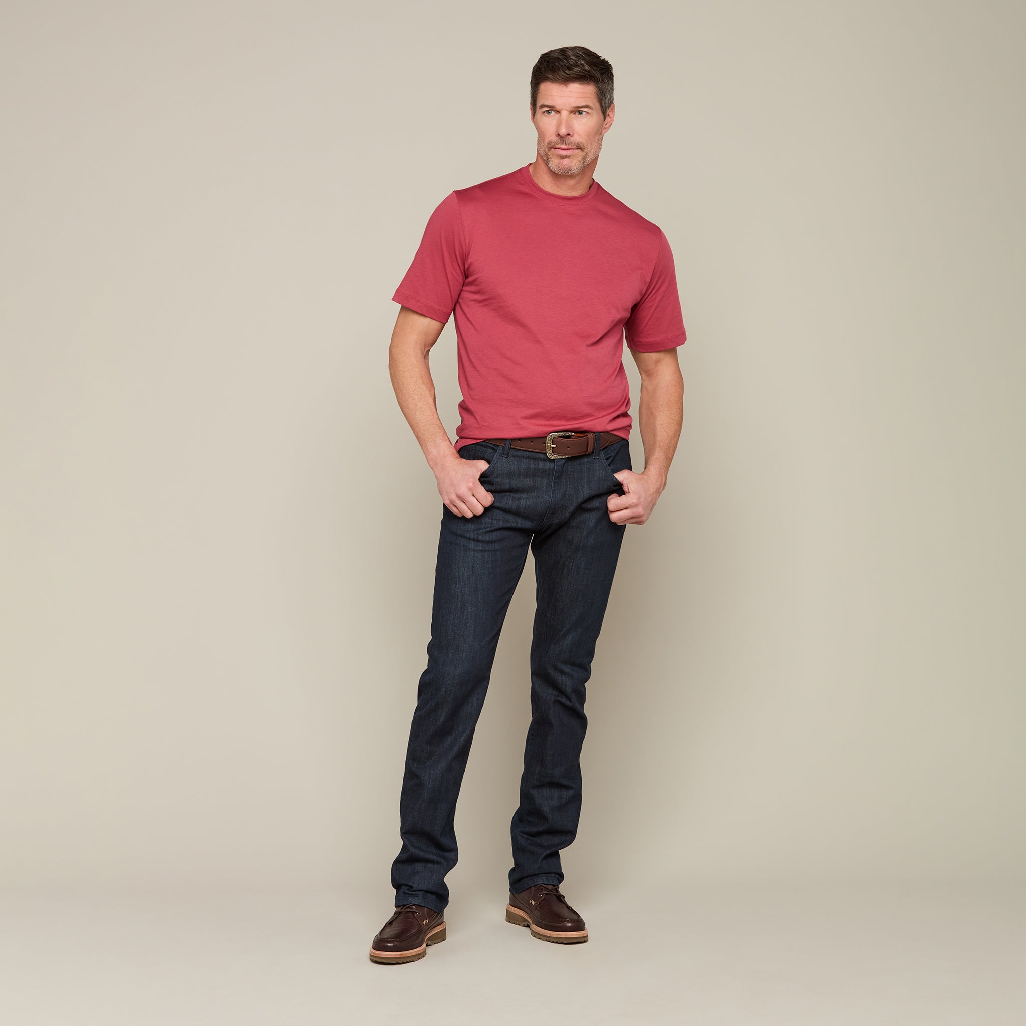 Lucchese Pima Cotton Tee :: Red