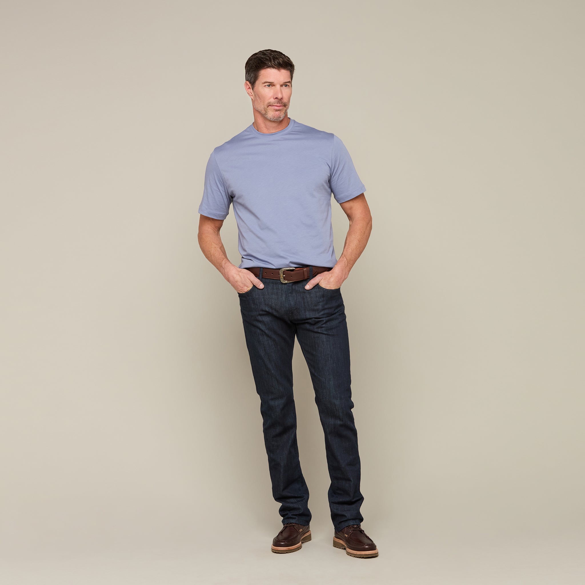 Lucchese Pima Cotton Tee :: Royal Blue