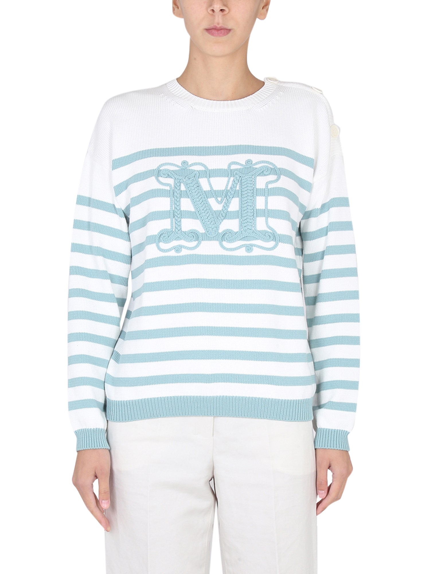 MAX MARA    COTTON BLEND SPIDER JERSEY