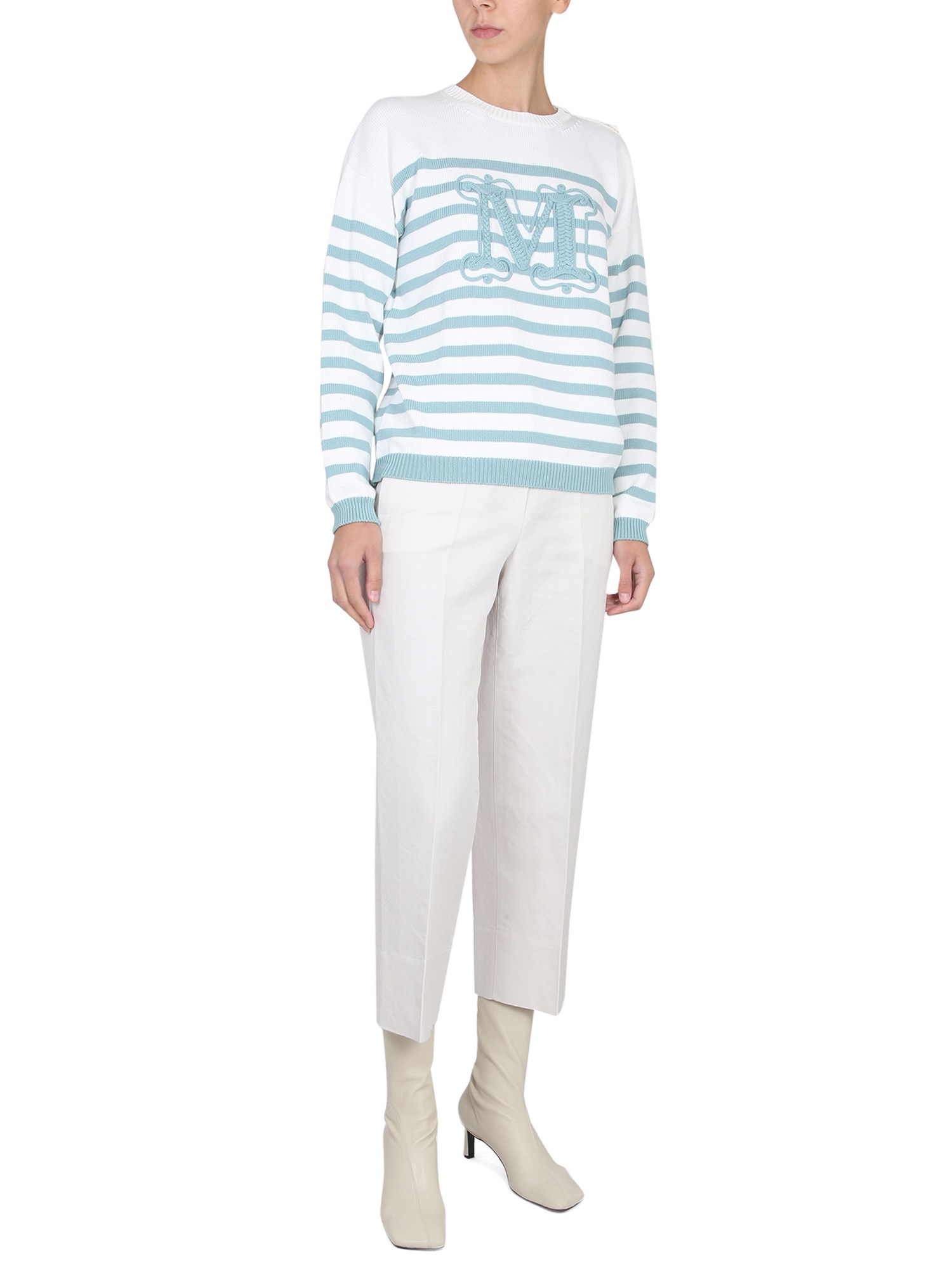 MAX MARA    COTTON BLEND SPIDER JERSEY