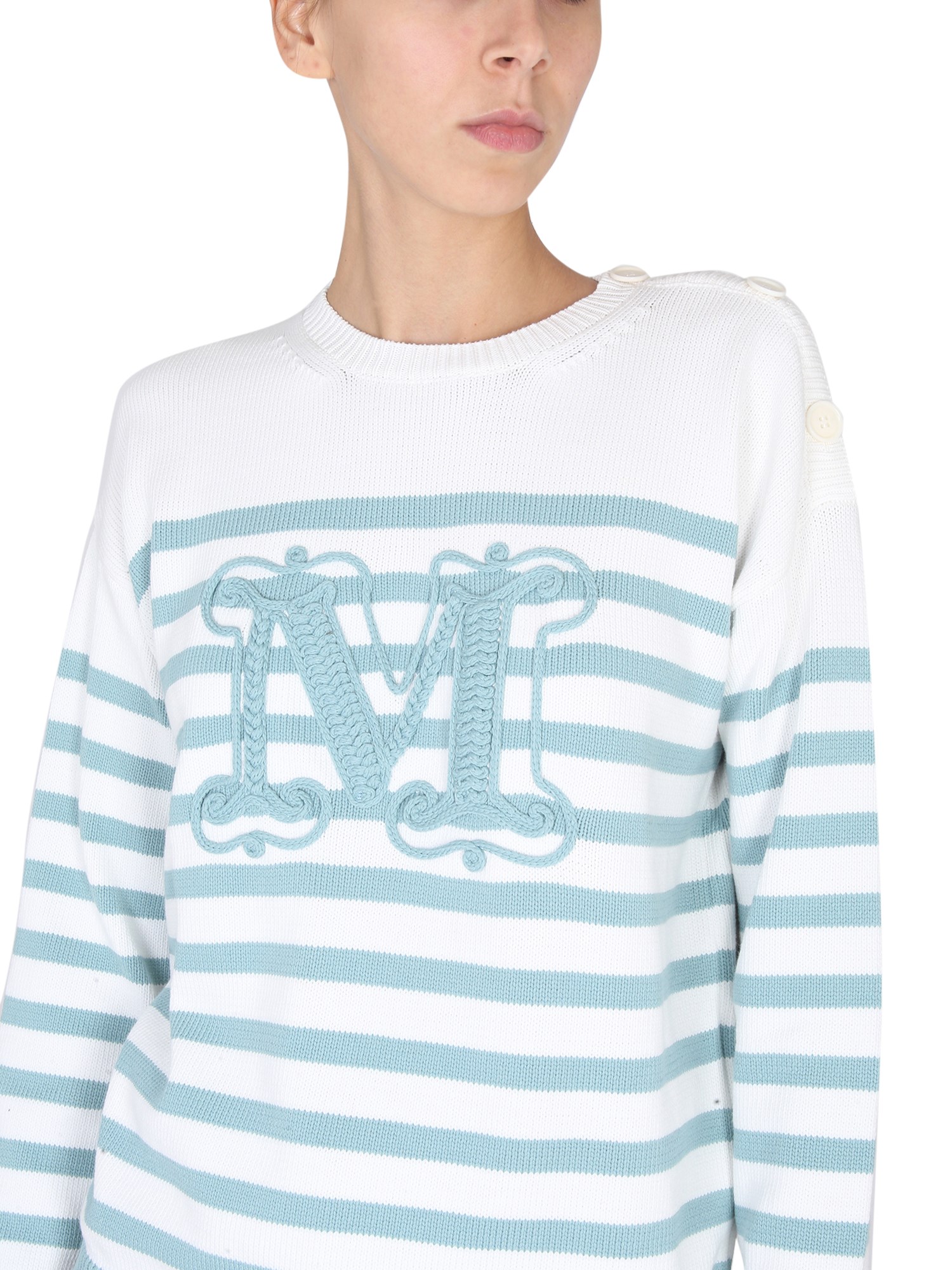 MAX MARA    COTTON BLEND SPIDER JERSEY