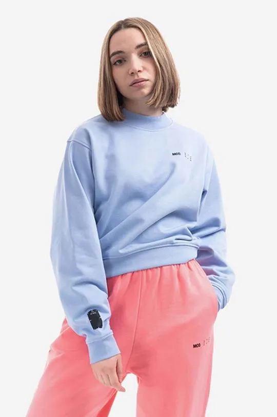 MCQ cotton sweatshirt women's blue color