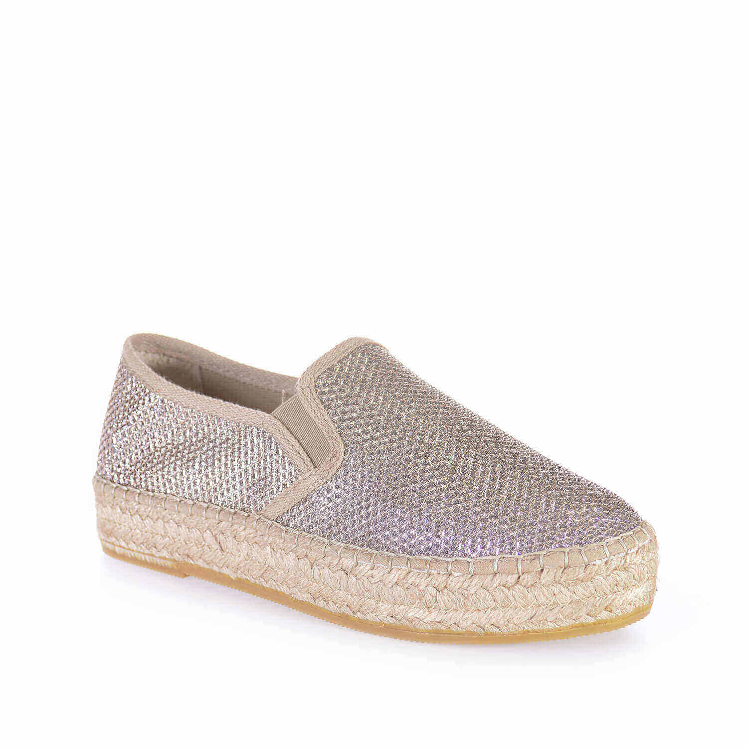 Metallic Cotton Blend Espadrilles for Women - Fonda-S