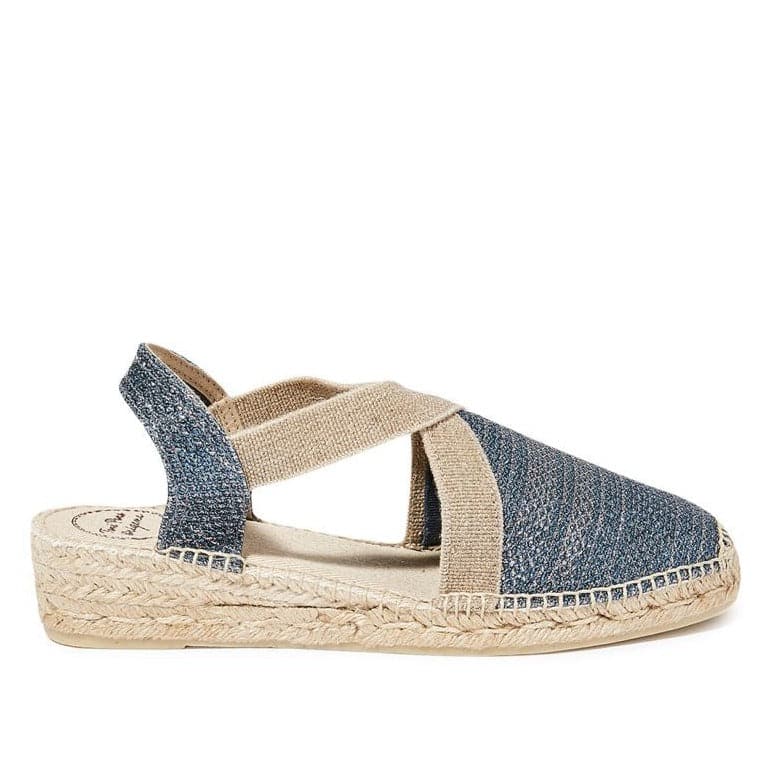 Metallic Cotton Blend Wedge Espadrille for Women - Velino-S