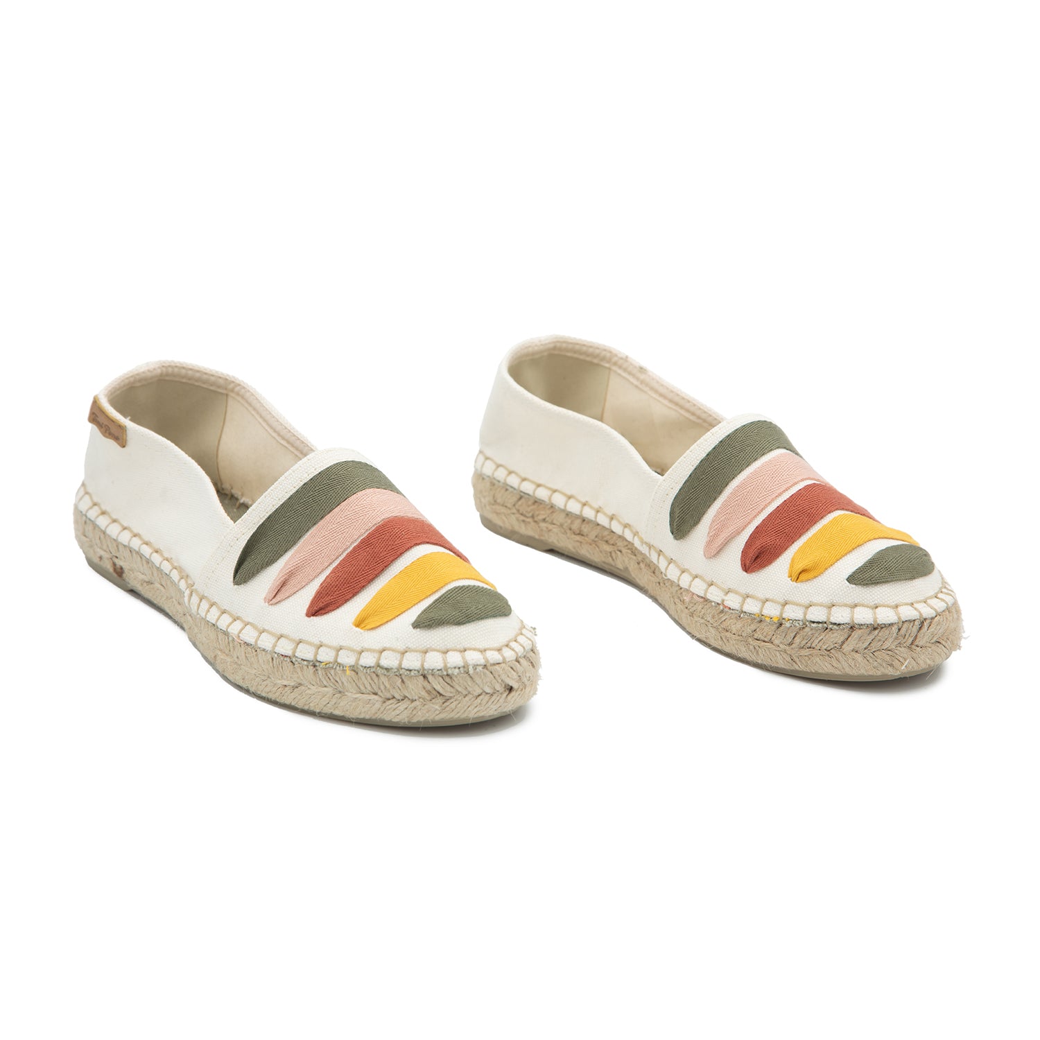 Multicolor Cotton Blend Espadrilles for Women - Rose-CM