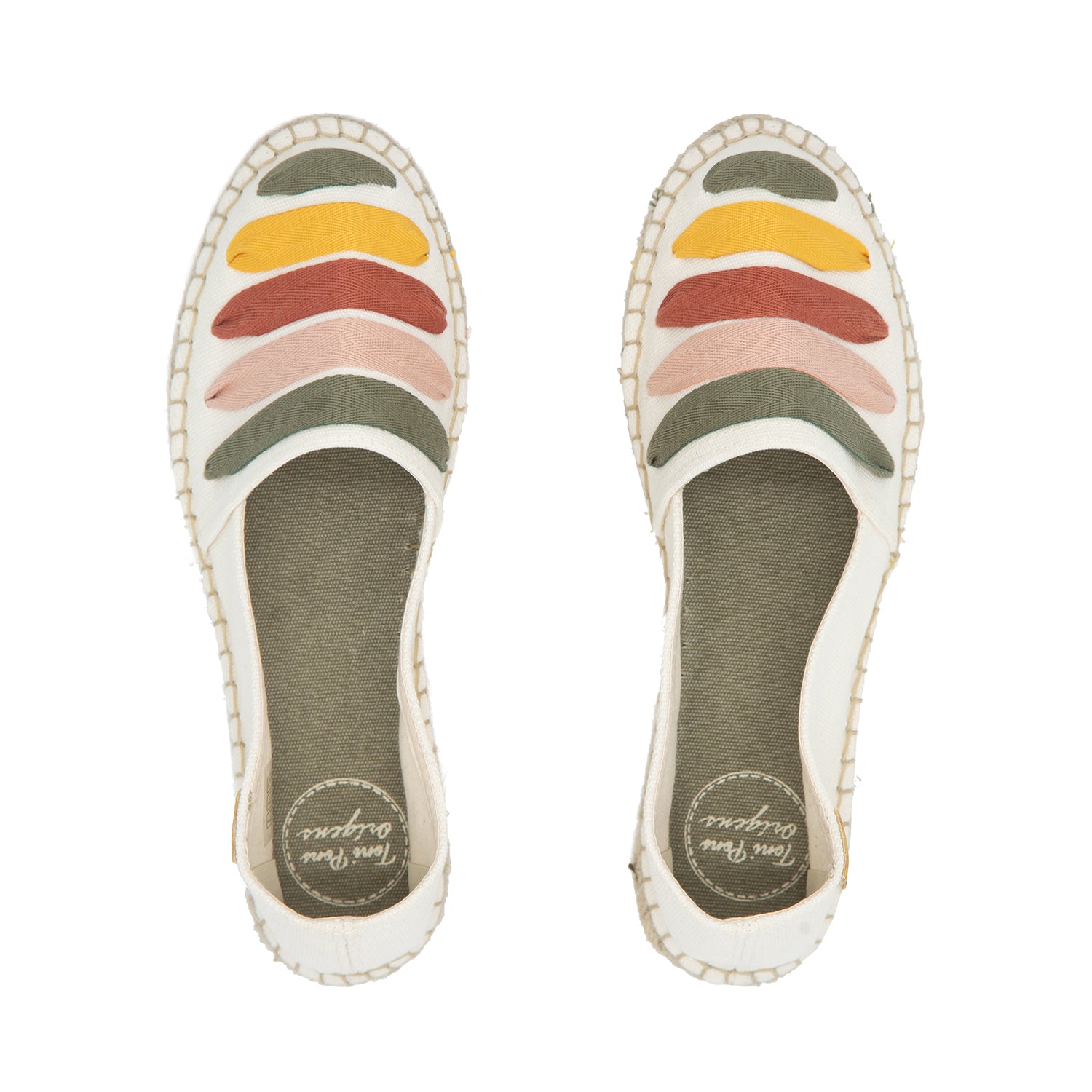 Multicolor Cotton Blend Espadrilles for Women - Rose-CM