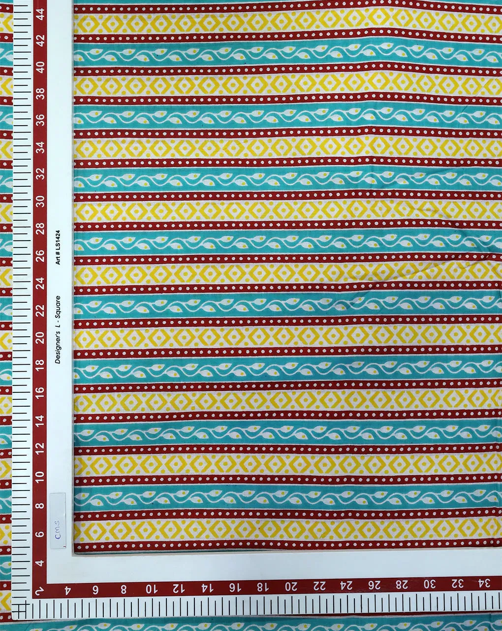 MULTICOLOR STRIPES DESIGN COTTON PRINTED FABRIC