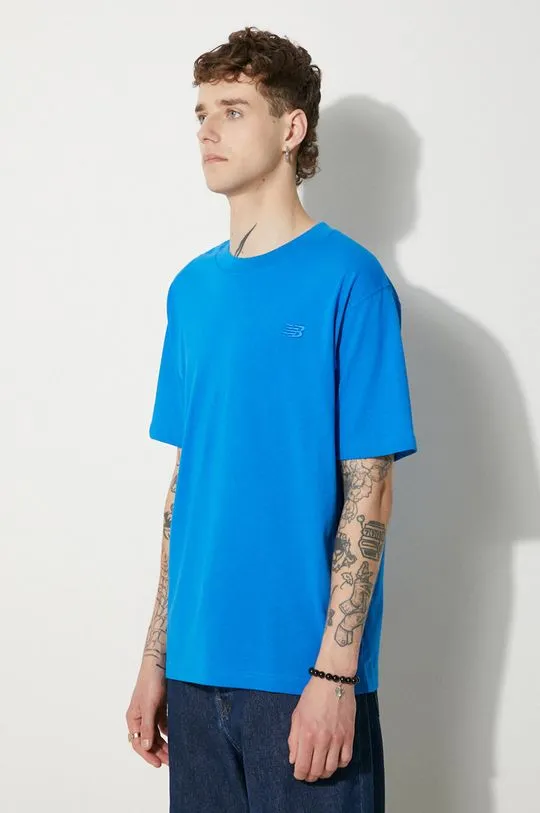 New Balance cotton t-shirt men’s blue color