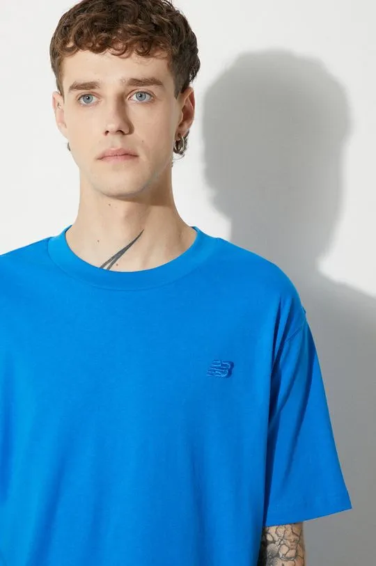 New Balance cotton t-shirt men’s blue color