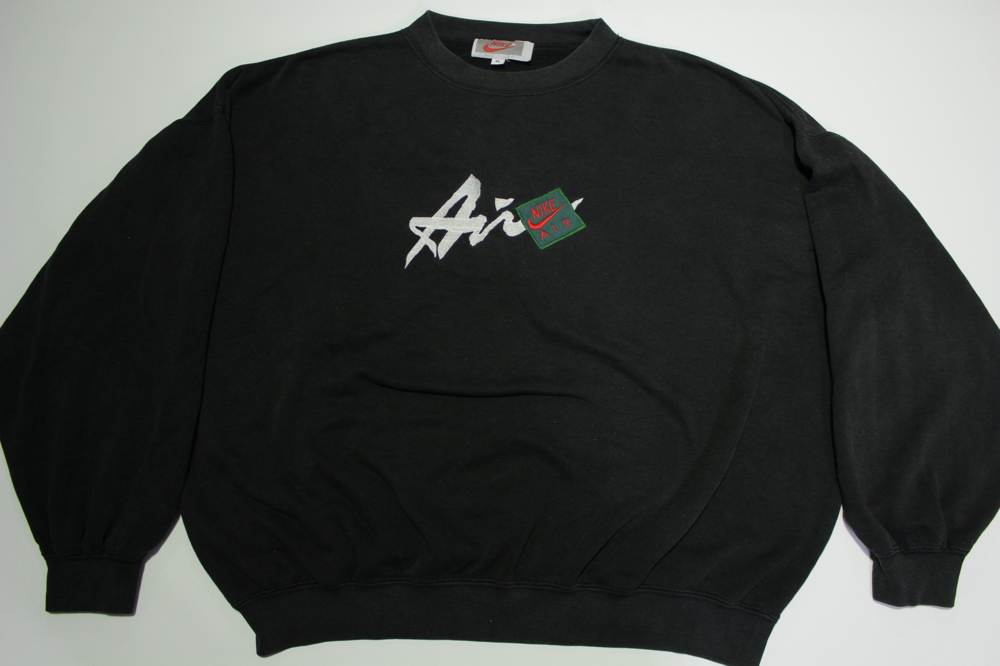 Nike Air Vintage 80's 90's Embroidered Gray Tag Jordan Crewneck Sweatshirt