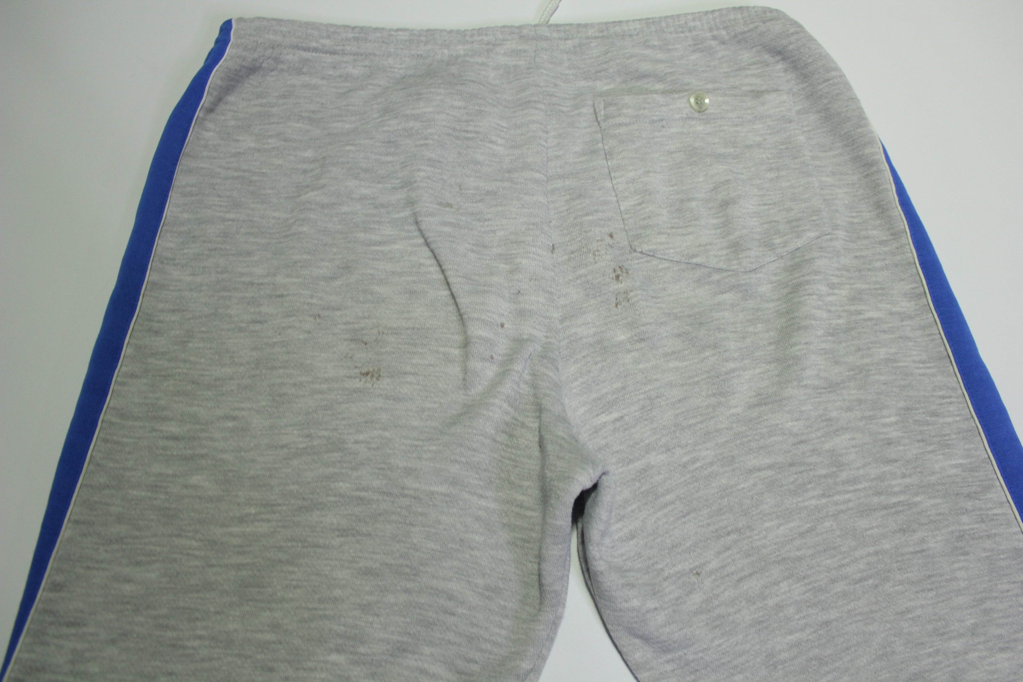 Nike Vintage 90's Heathered Gray Blue Striped Distressed Hoodie Track Sweats Pants