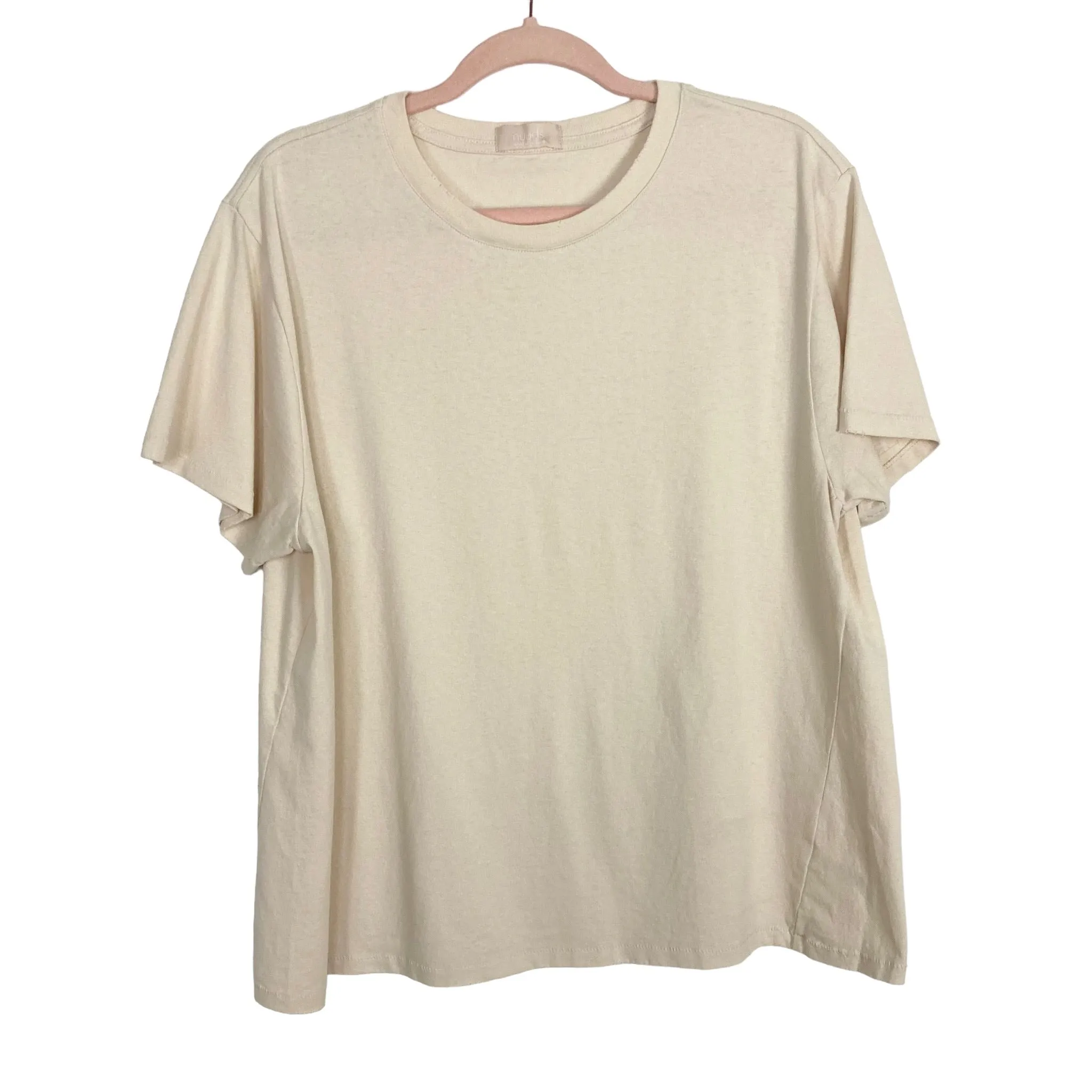 Nuuds Cream Cotton Tee- Size L