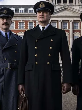 Operation Mincemeat Matthew Macfadyen Black Wool Coat