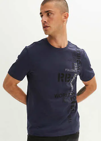 Organic Cotton Short Sleeve Printed T-Shirt by bonprix | Look Again