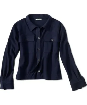 Orvis Women's Snowy River Brushed Knit Shirt Jacket True Navy