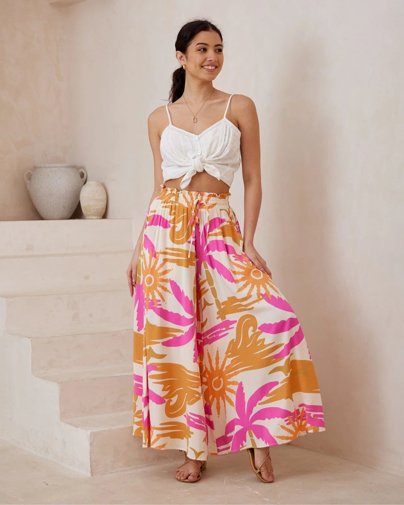 Palazzo Pants - Fuscia Sunset