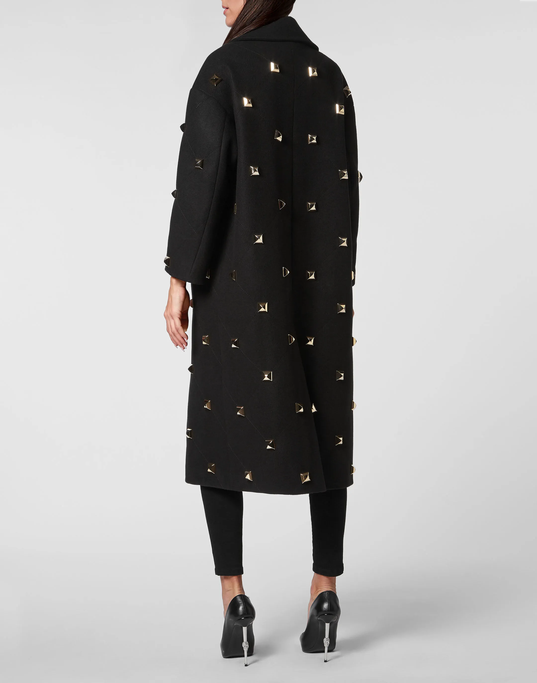 PHILIPP PLEIN Oversize Coat Studs