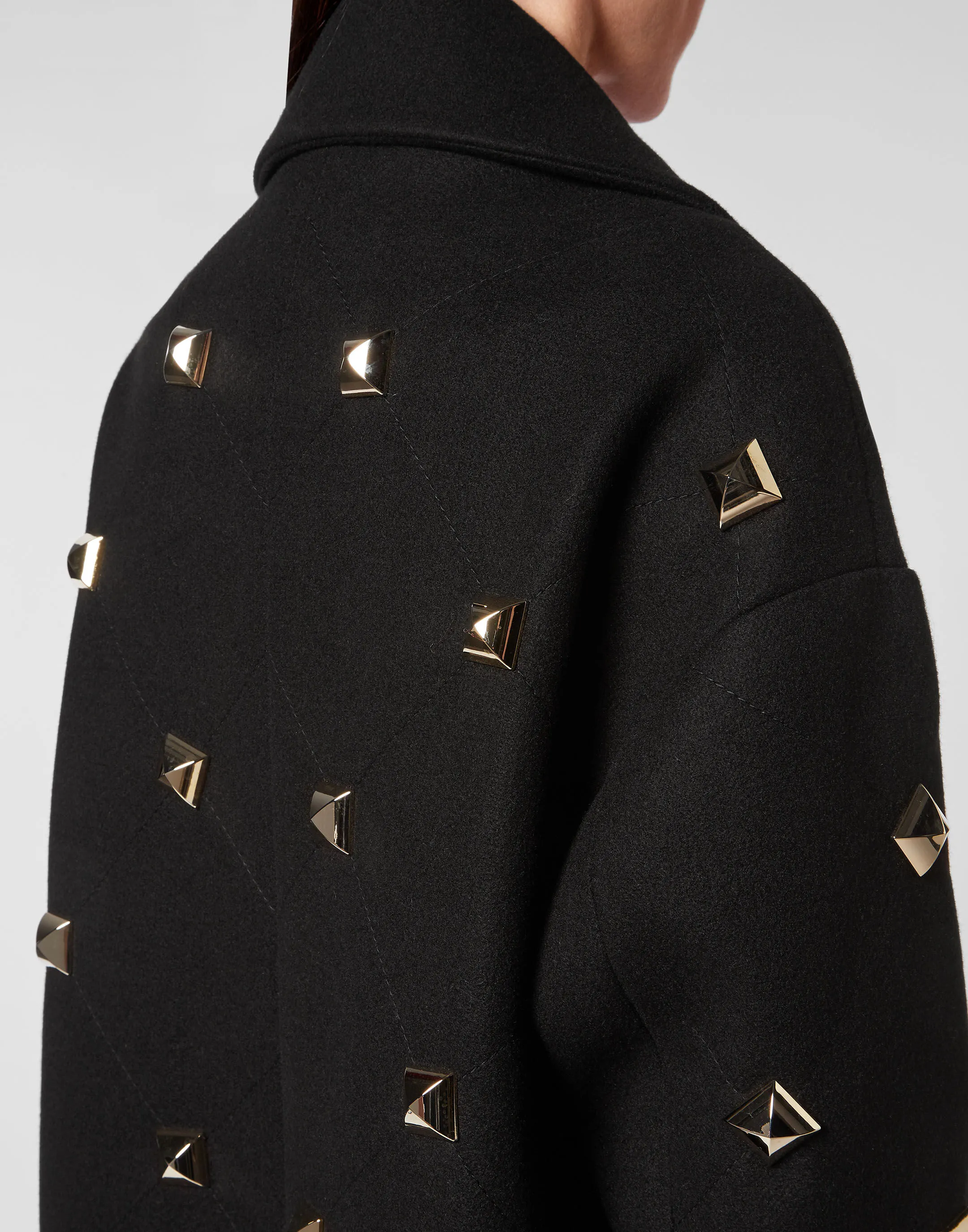 PHILIPP PLEIN Oversize Coat Studs