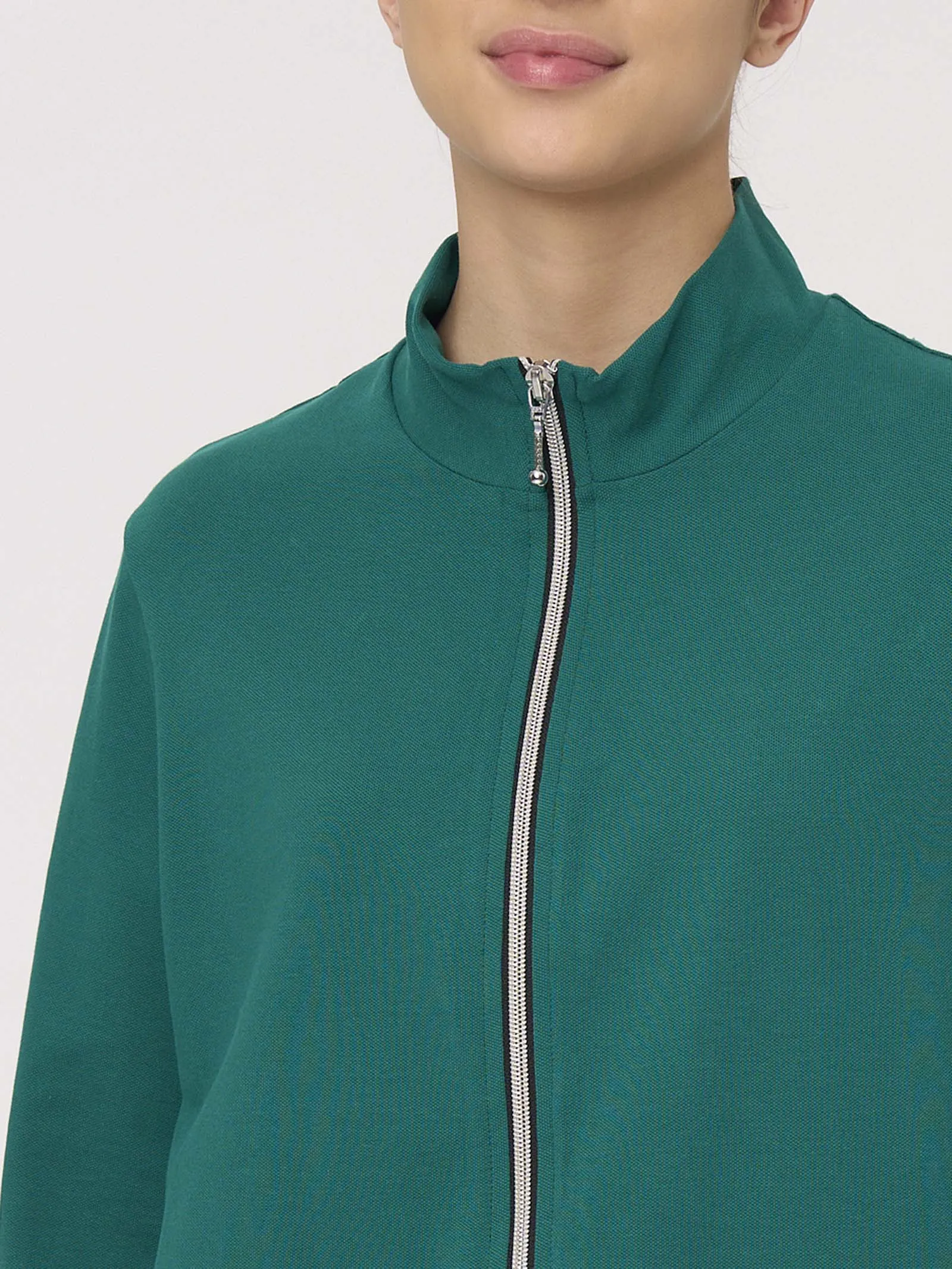 Pigiama a tuta in Eco Cotton Piquet Stretch - Aventurine