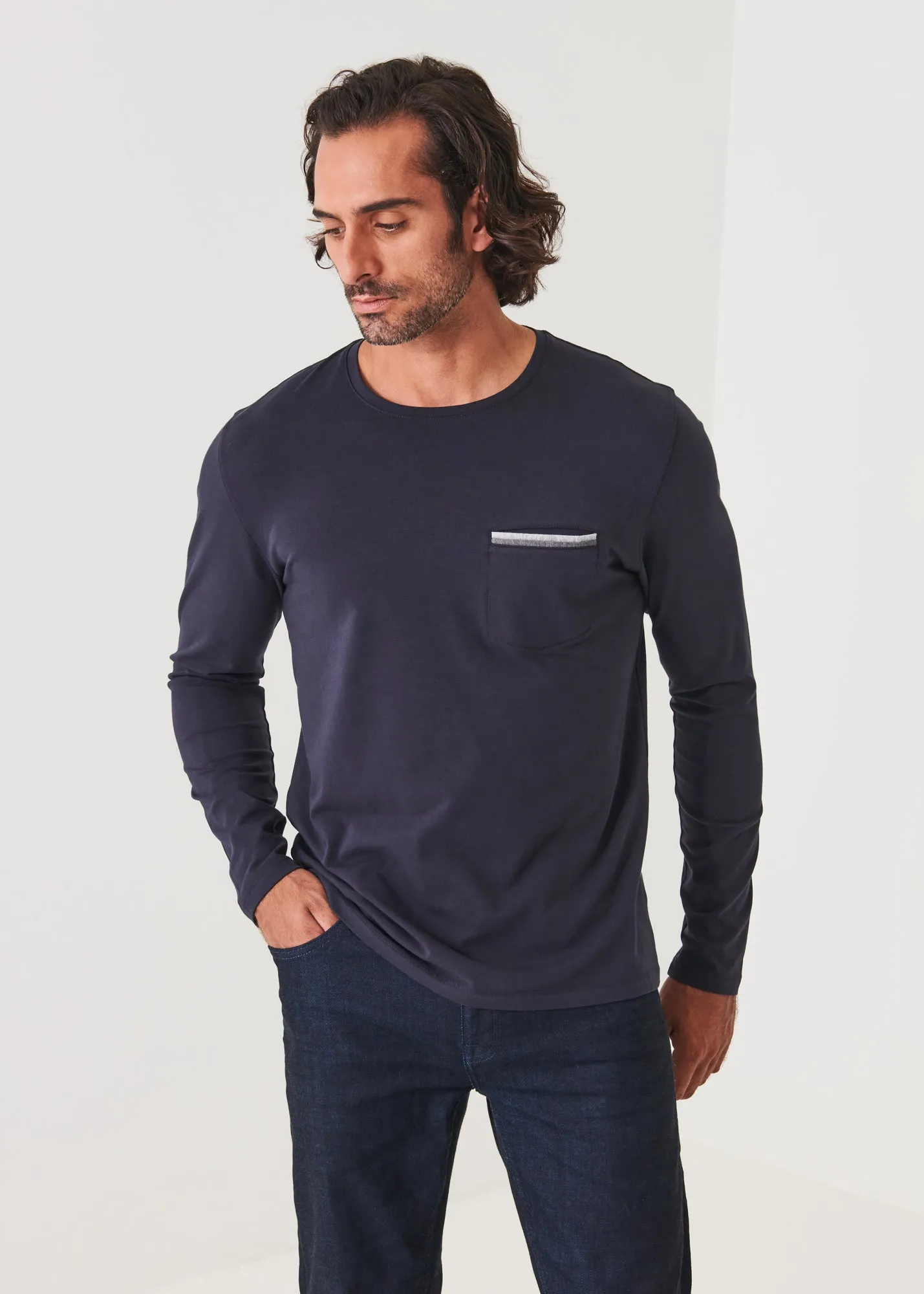 PIMA COTTON STRETCH POCKET T-SHIRT