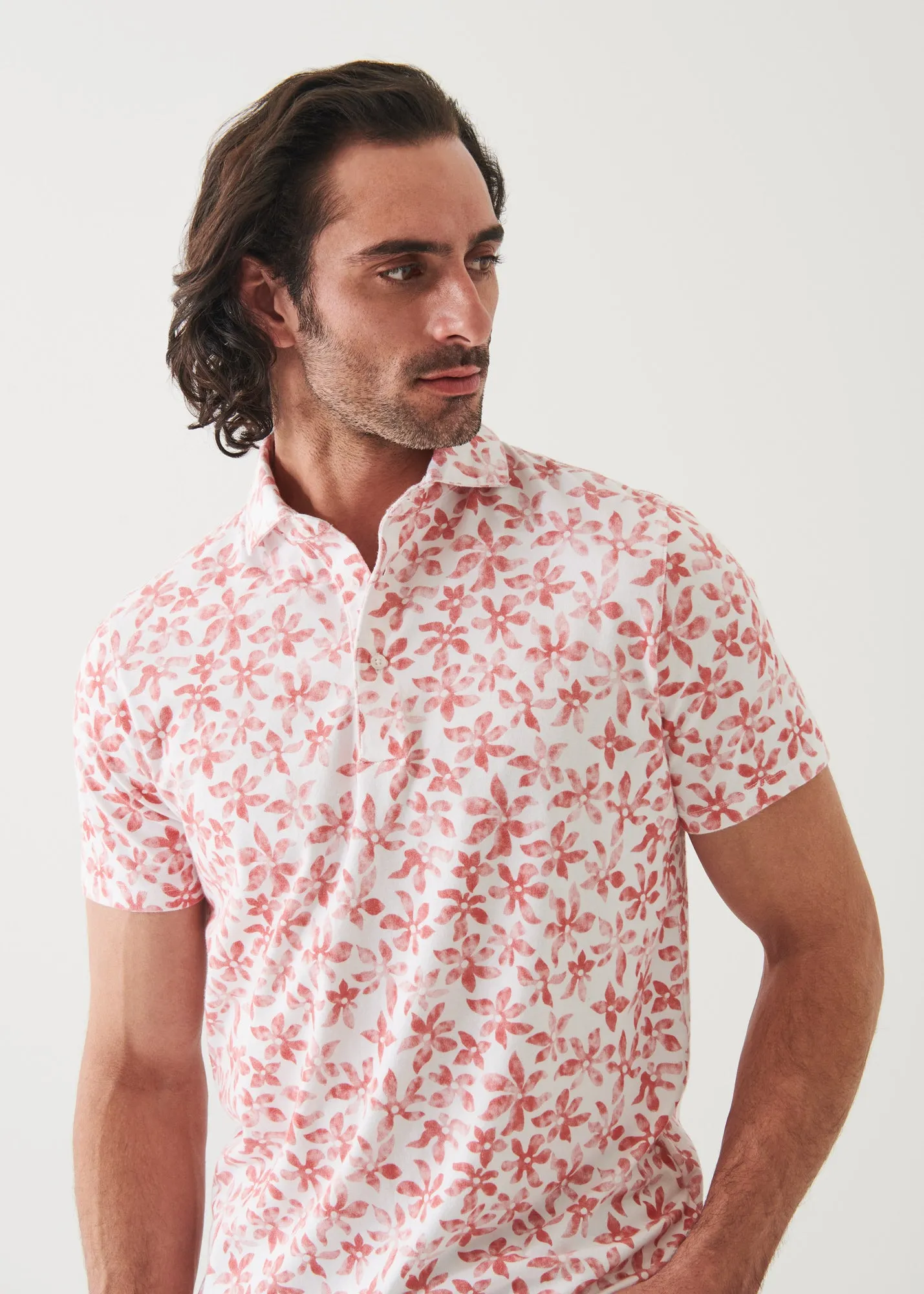 PIMA COTTON STRETCH PRINTED POLO