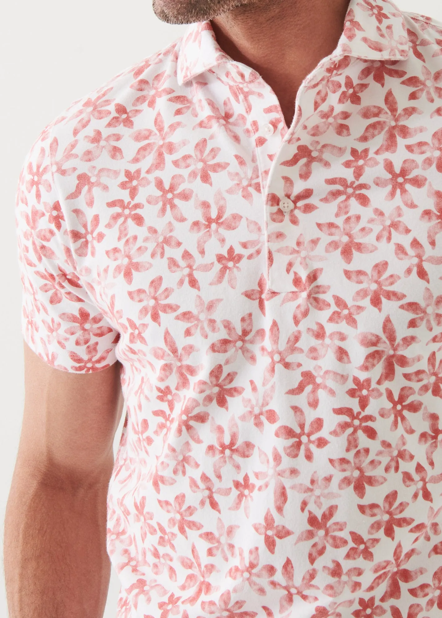 PIMA COTTON STRETCH PRINTED POLO