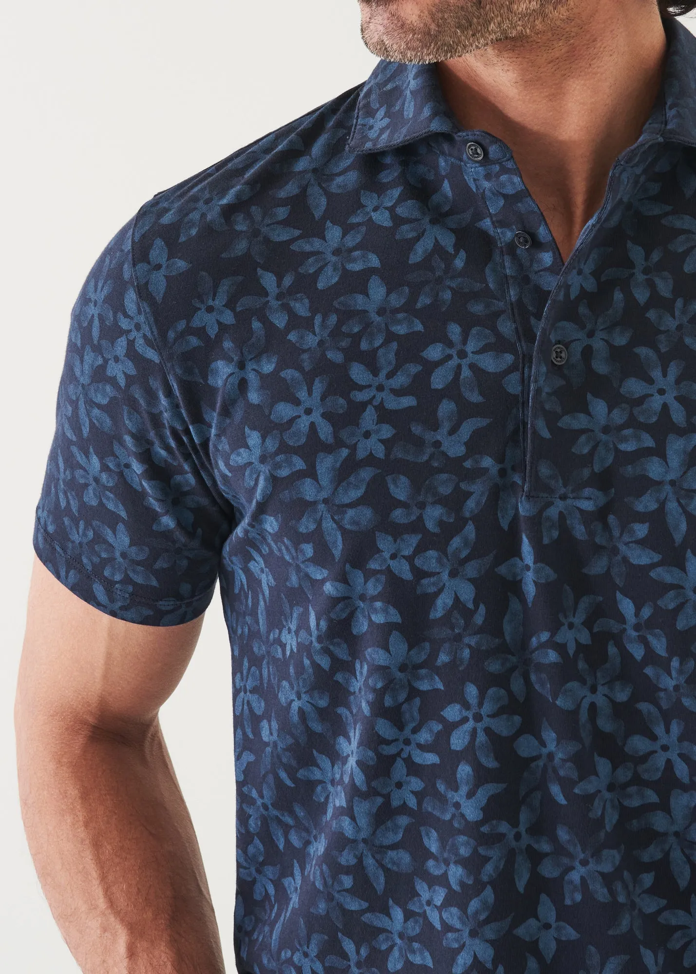 PIMA COTTON STRETCH PRINTED POLO