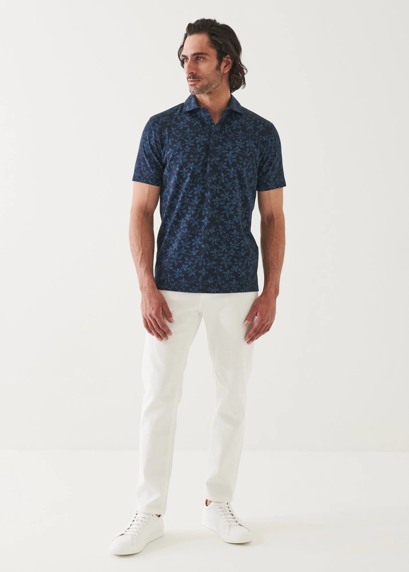 PIMA COTTON STRETCH PRINTED POLO