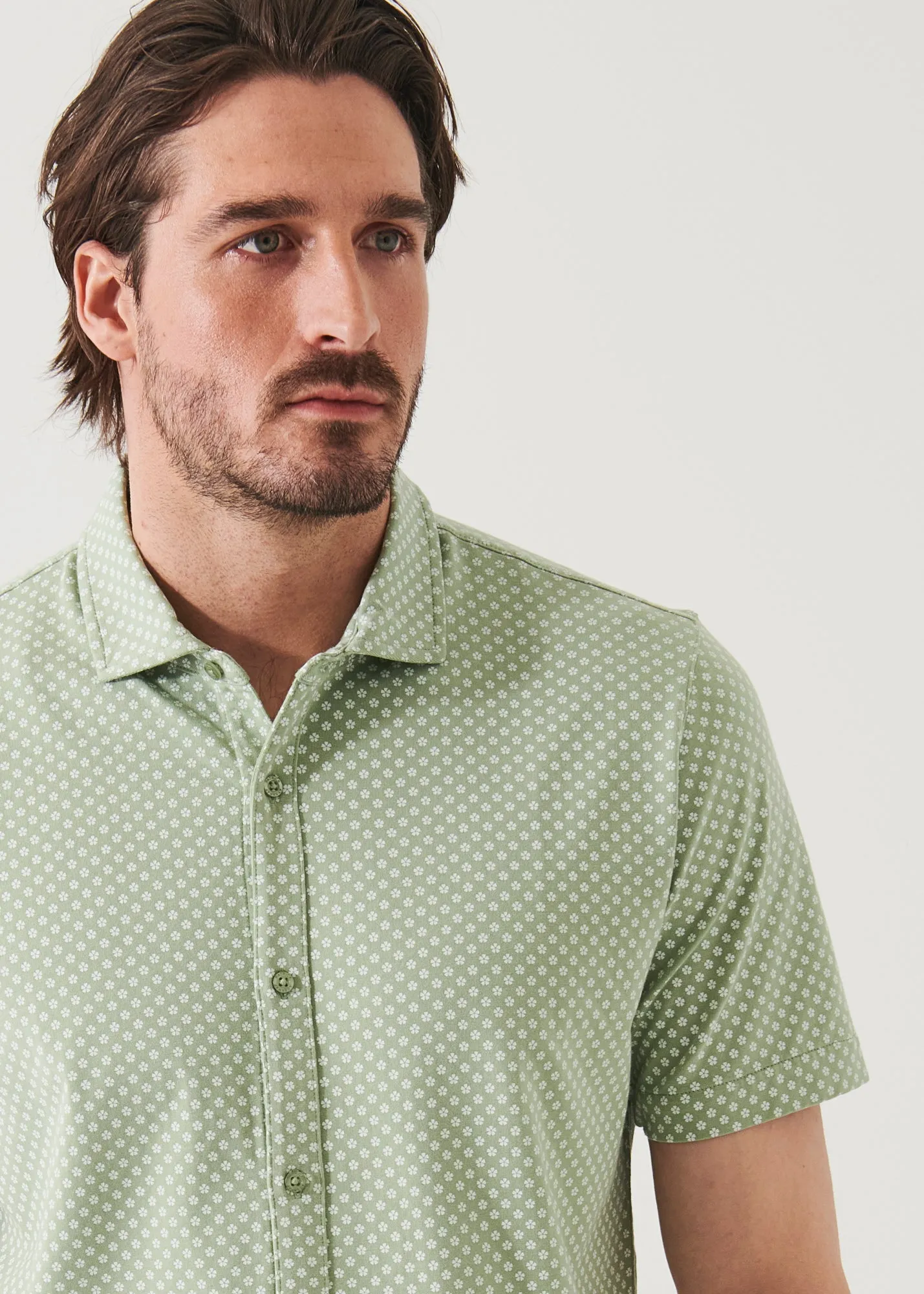 PIMA COTTON STRETCH PRINTED SHIRT