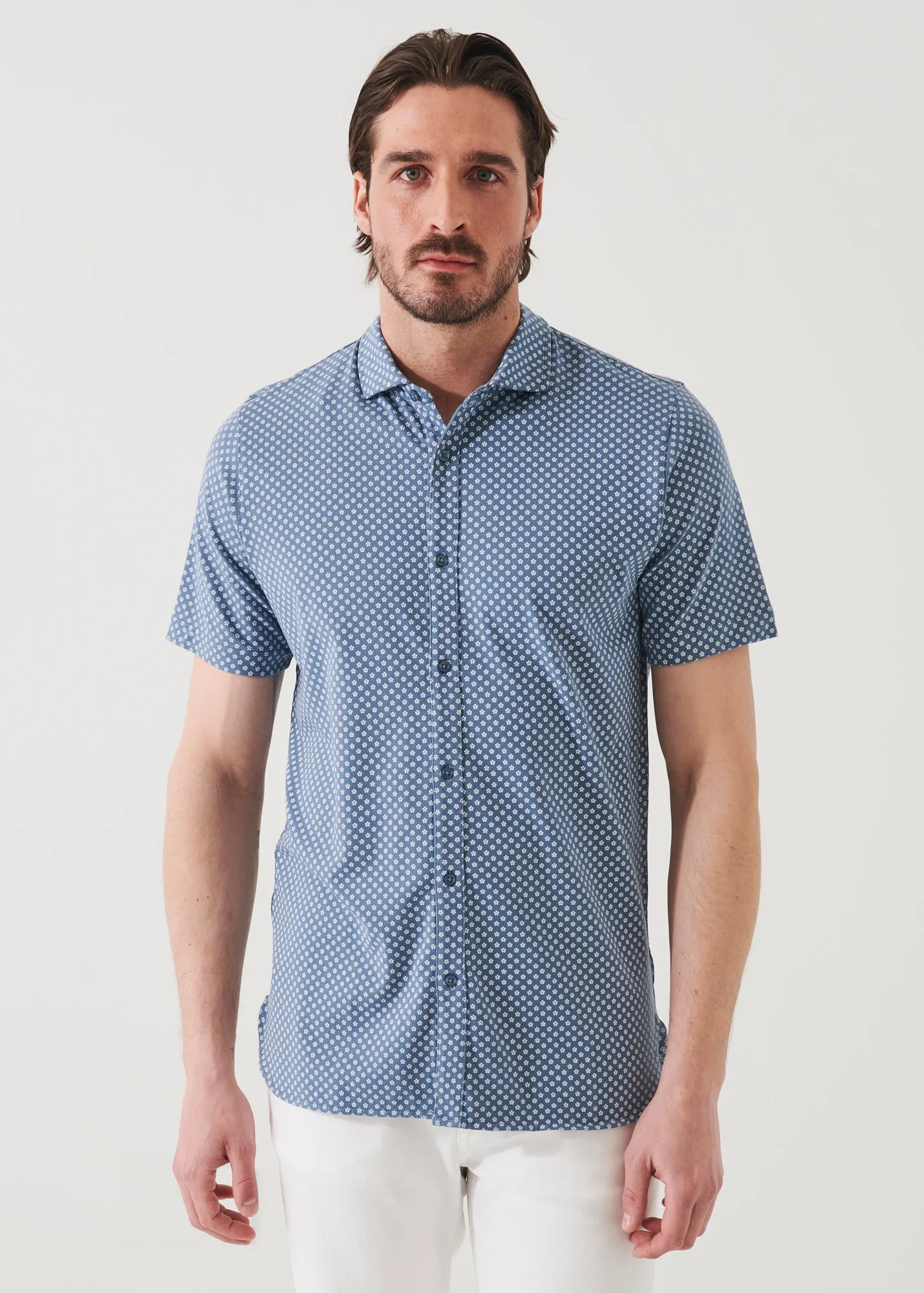 PIMA COTTON STRETCH PRINTED SHIRT