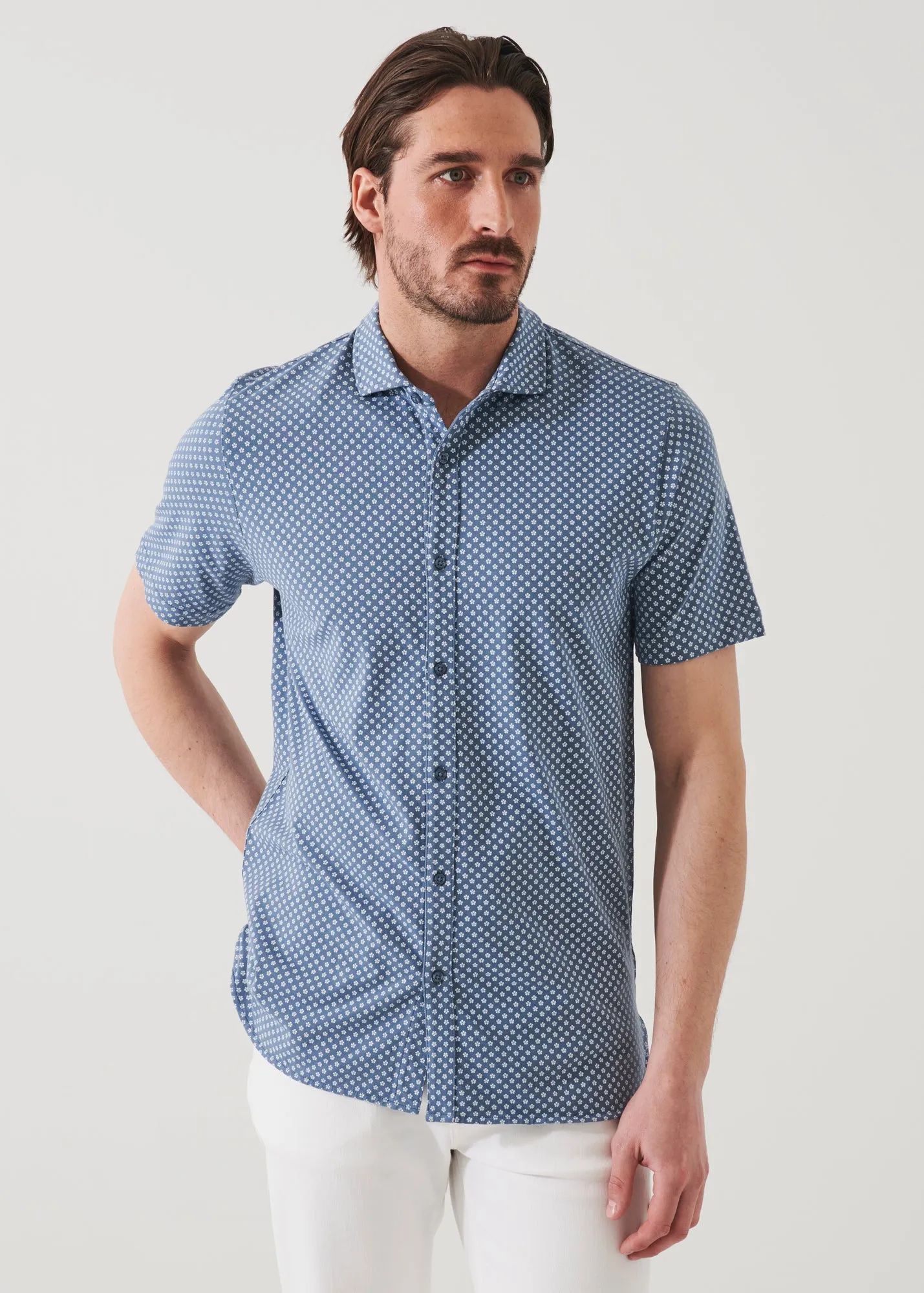 PIMA COTTON STRETCH PRINTED SHIRT