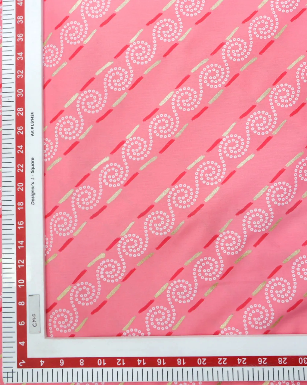 PINK ABSTRACT DESIGN COTTON PRINTED FABRIC