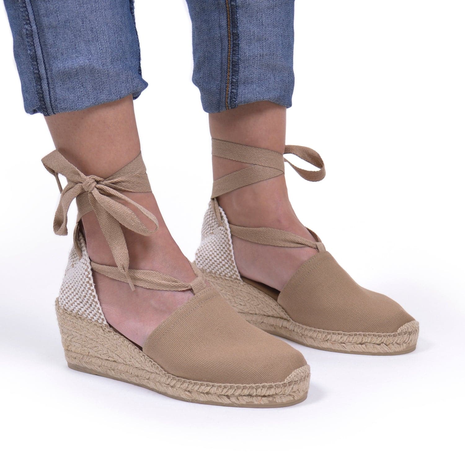 Plain Canvas Wedge Espadrille for Women - Valencia