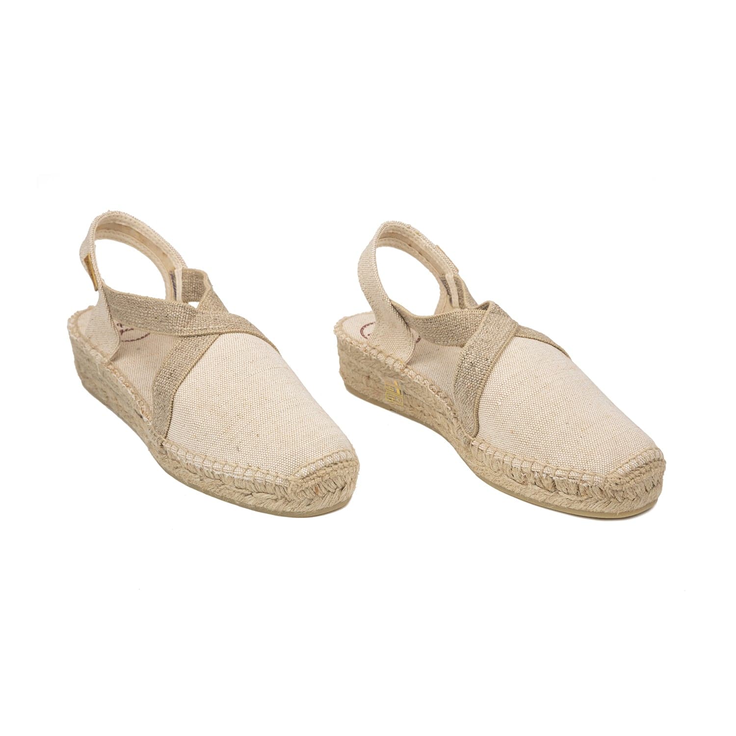 Plain Canvas Wedge Espadrille for Women - Verdi-V