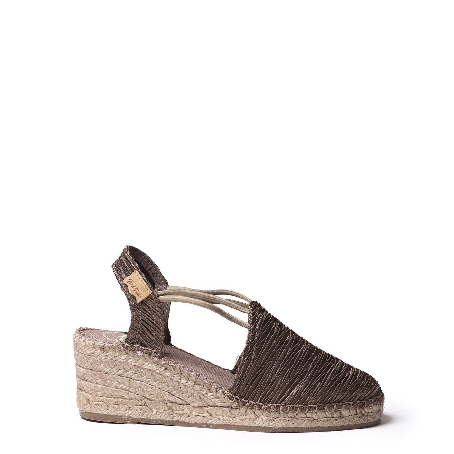 Plain Cotton Blend Wedge Espadrille for Women - Tania-PL