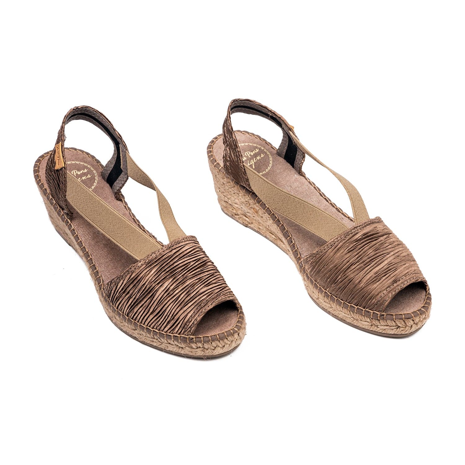 Plain Cotton Blend Wedge Espadrille for Women - Teide-PL