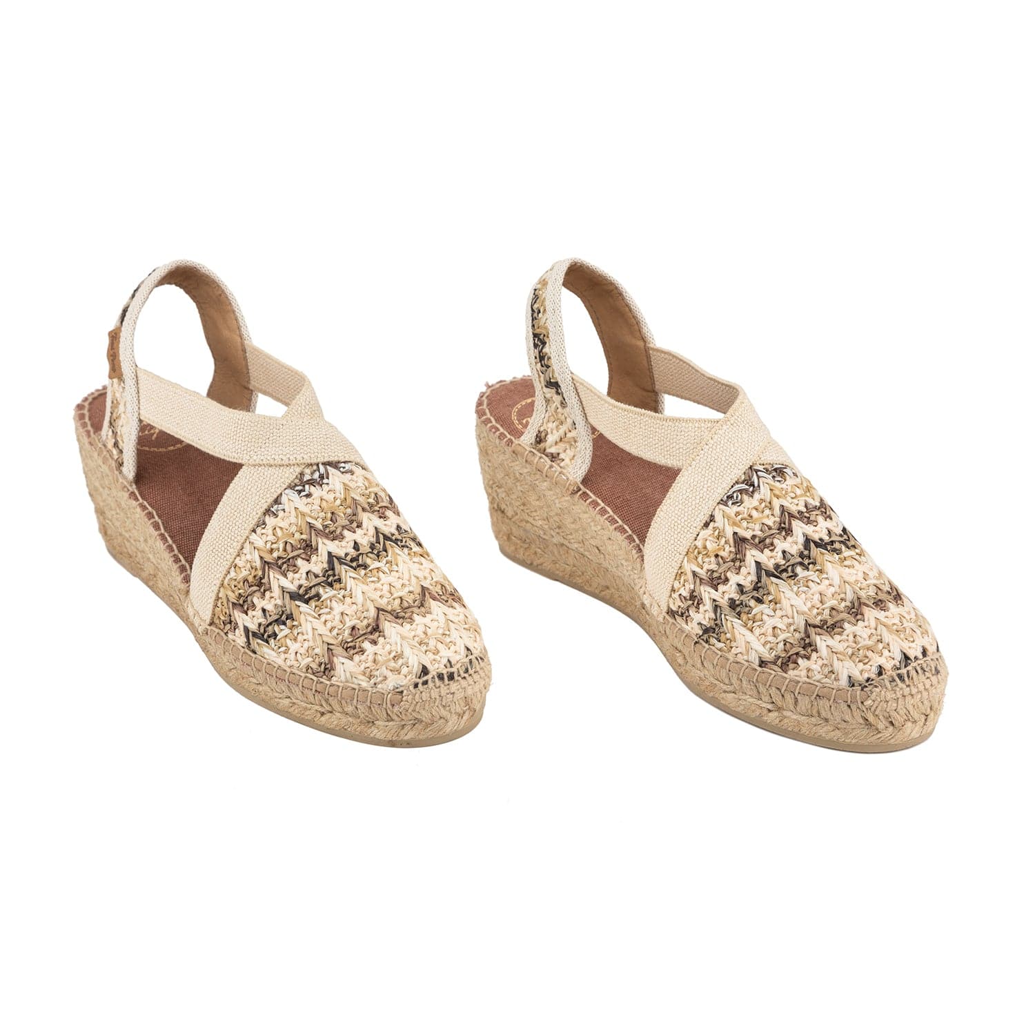 plain Cotton Blend Wedge Espadrille for Women - Terra-HK