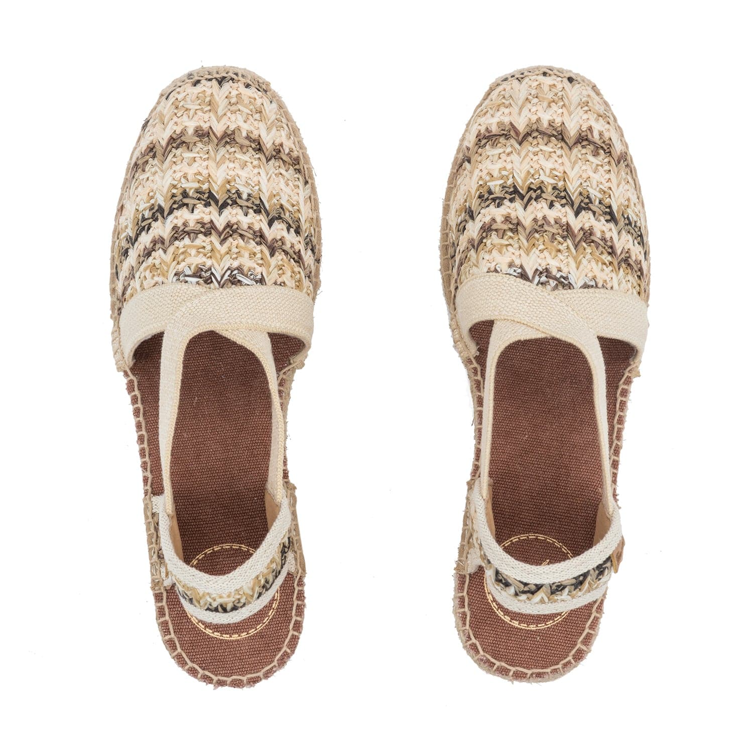 plain Cotton Blend Wedge Espadrille for Women - Terra-HK