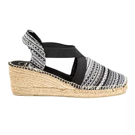 plain Cotton Blend Wedge Espadrille for Women - Terra-RK