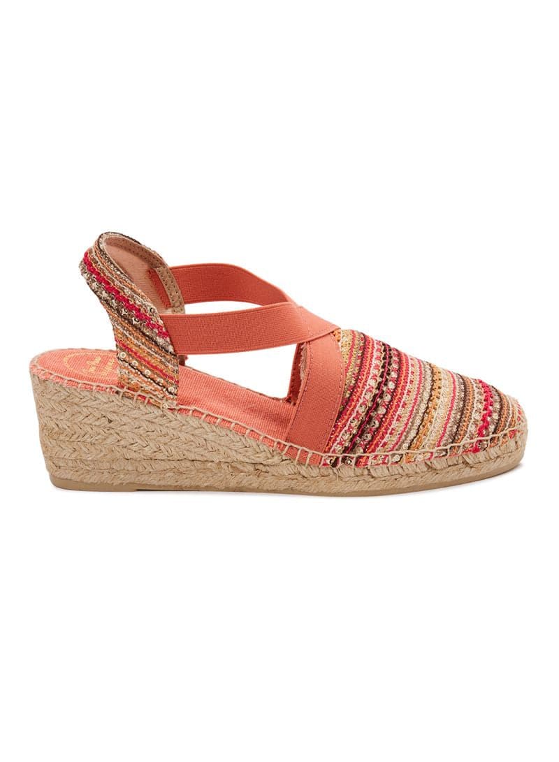 plain Cotton Blend Wedge Espadrille for Women - Terra-RK