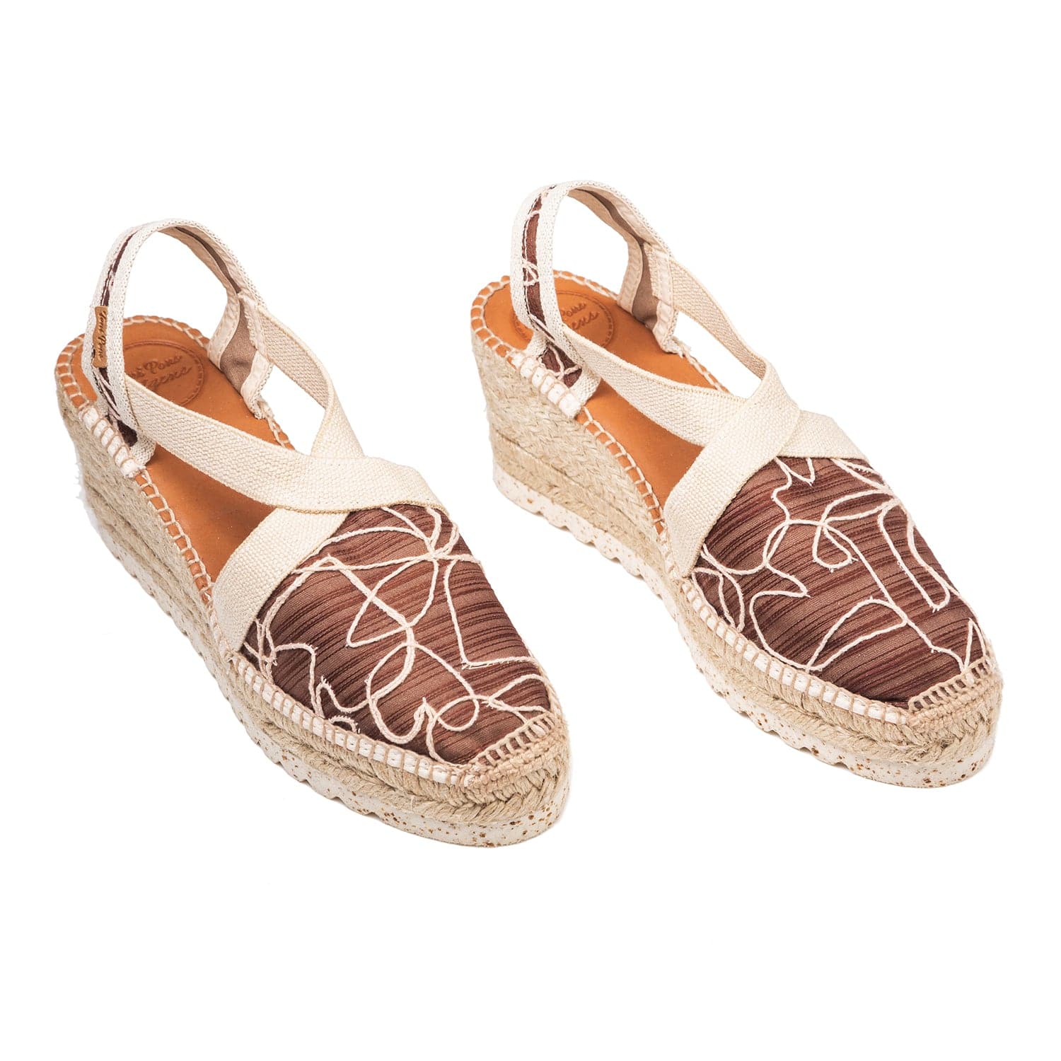 plain Cotton Blend Wedge Espadrille for Women - Terra-TA