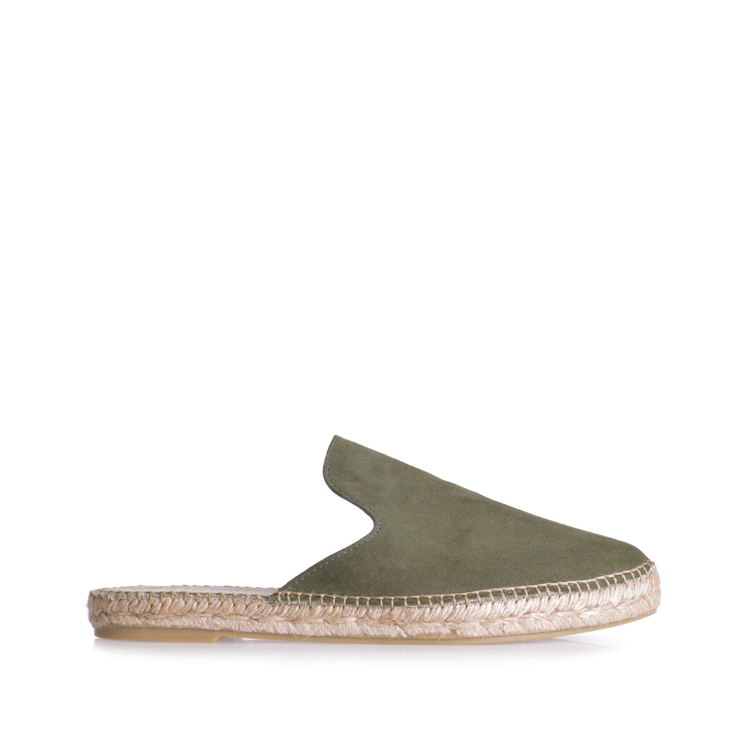 Plain Suede Leather Wedge Espadrille for Women - Ona-A